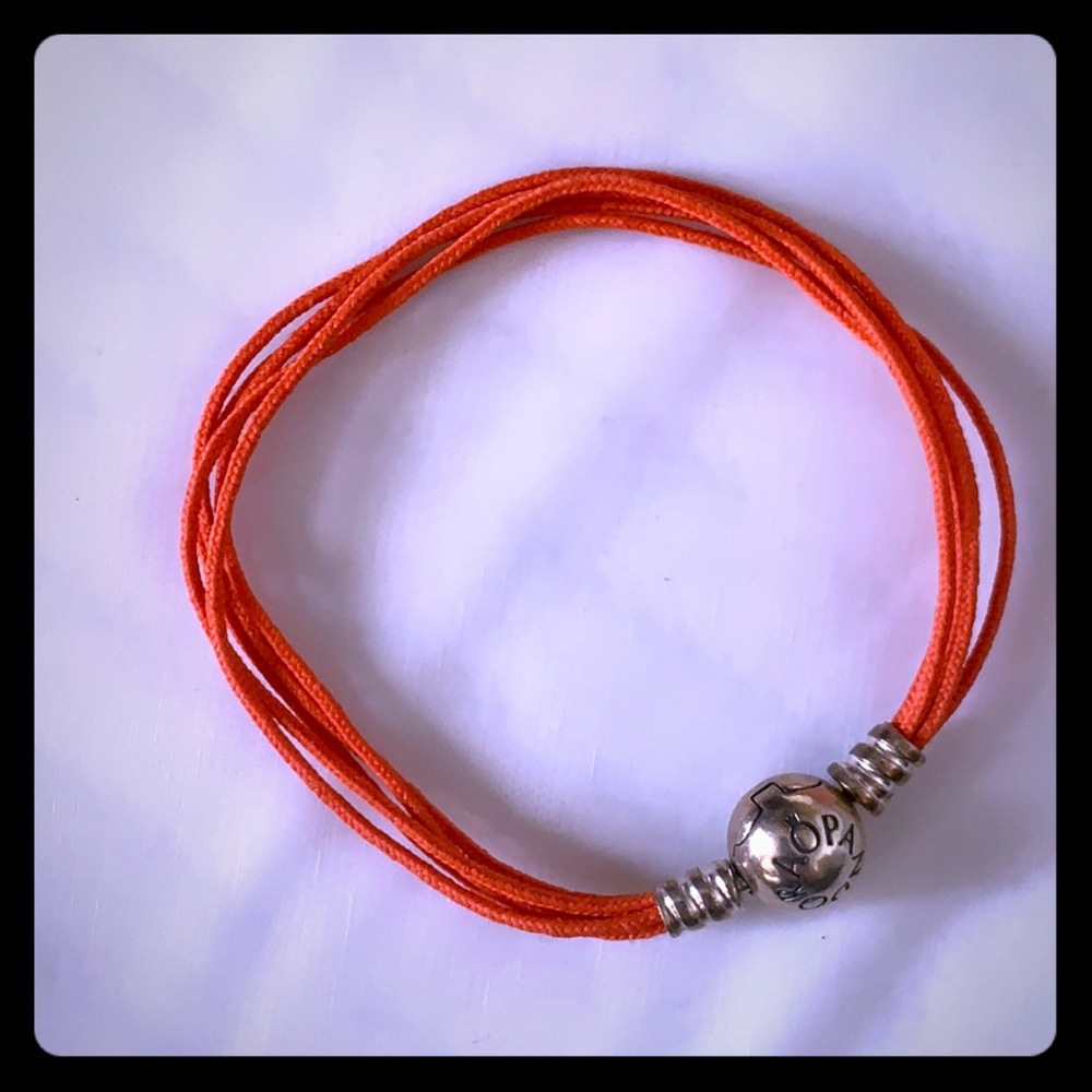 Pandora Fabric String Bracelet Multistring Orange - image 1